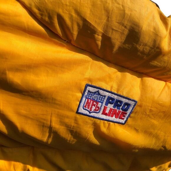 RARE Reversible Nike Jacket NFL Pittsburg Steelers Duvet Puffer Vest XL - Picture 13 of 16